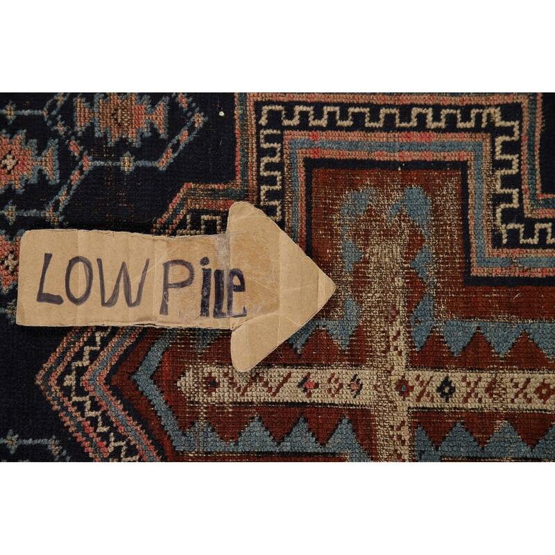 Pre-1900 Antique Kazak Vegetable Dye Foyer Rug Handmade Wool Carpet - 3'10" x 5'5"