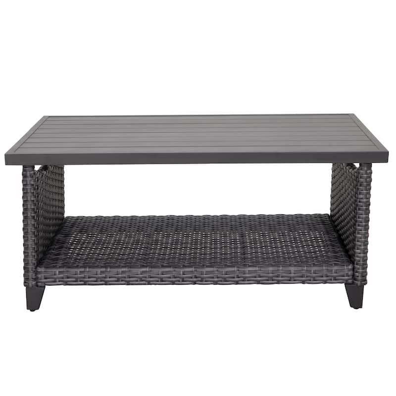 Lassen 4-Piece Outdoor Aluminum Rattan Sofa Set