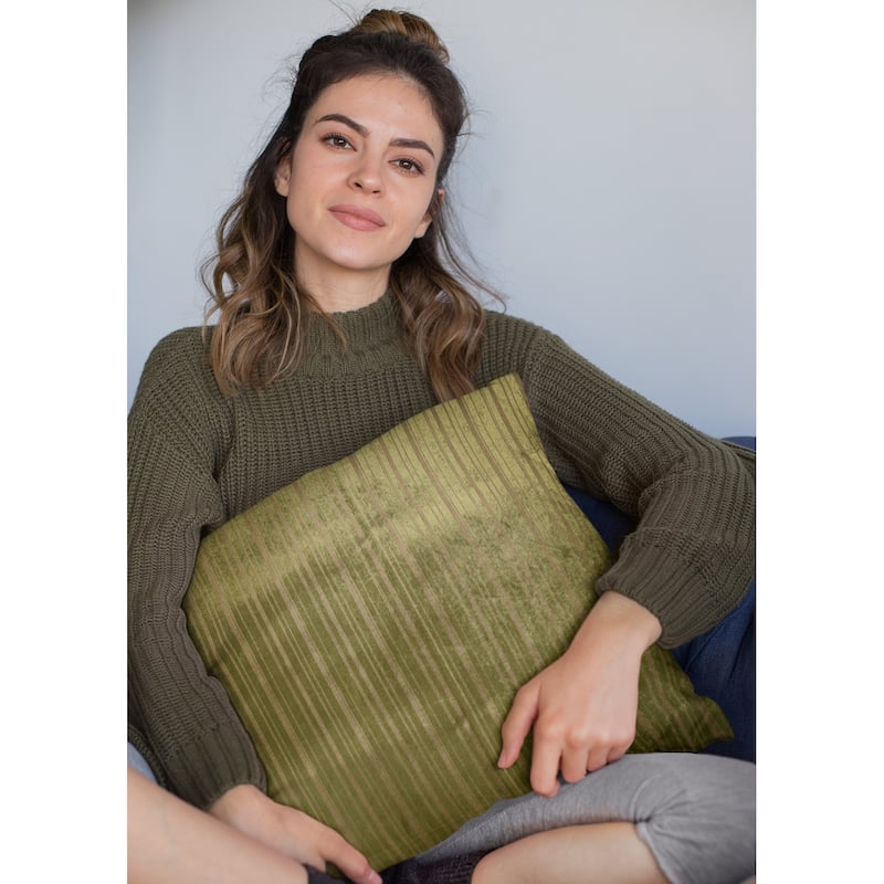 Plutus Wild Sage Green Gray and Cream Handmade Decorative Throw Pillow