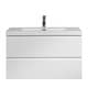 preview thumbnail 43 of 169, CASAINC Floating Bathroom Vanity with Resin Top Basin and Soft Closing Drawers 36 in - Glossy White