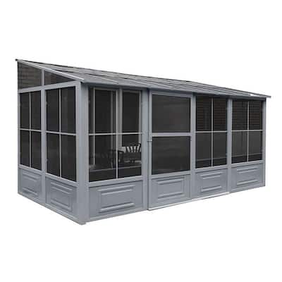 Gazebo Penguin Florence Wall-mounted Polycarbonate Roof Gazebo 10'