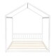 preview thumbnail 7 of 6, Queen Size Wooden House Bed with Headboard, Sturdy Pine Wood Frame, Easy Assembly