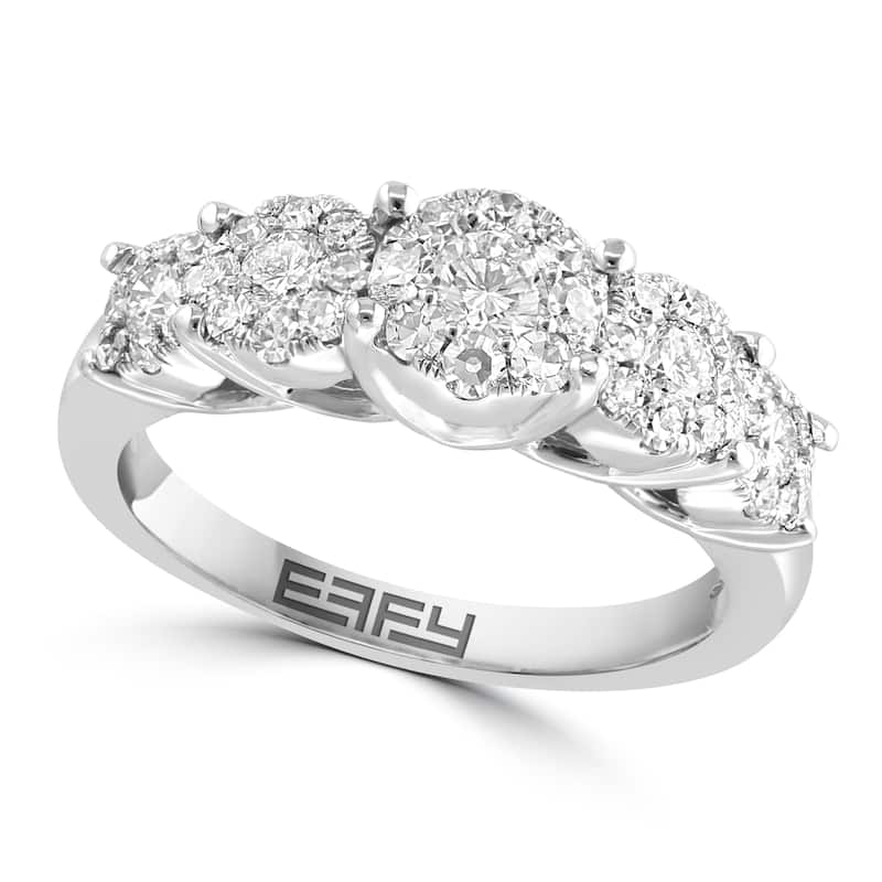Effy Women's 18K White Gold Diamond Ring