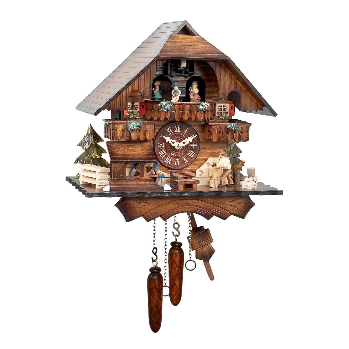13" Engstler Battery-Operated Full Size Cuckoo Wall Clock