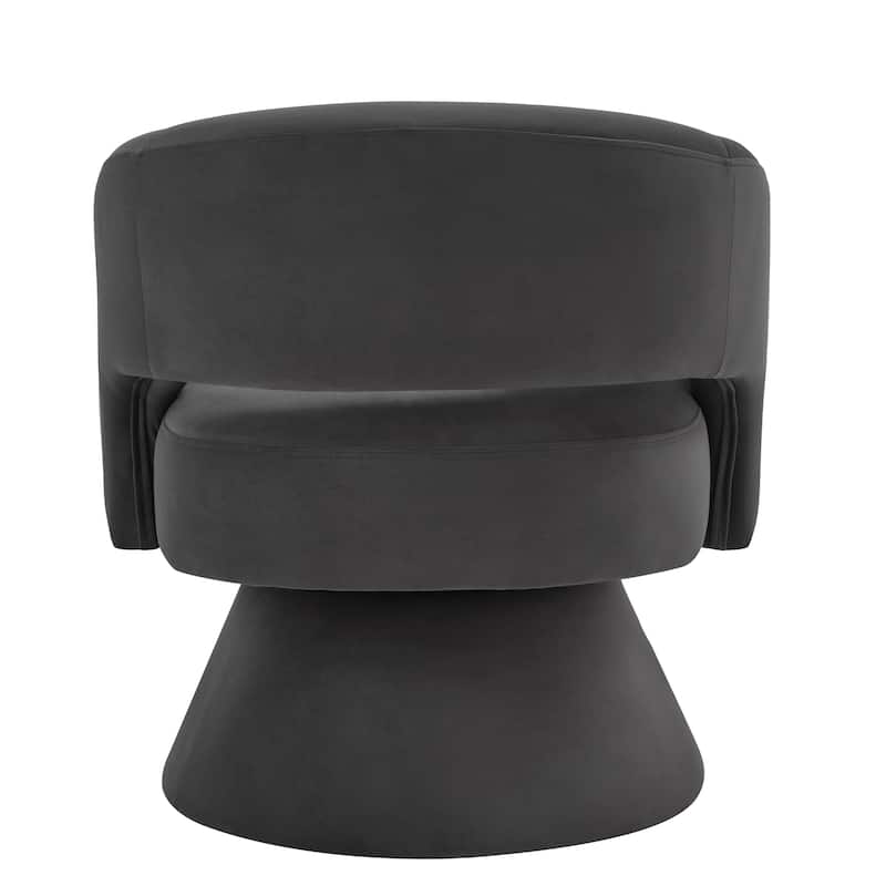 Upholstered Swivel Barrel Chair Armchair