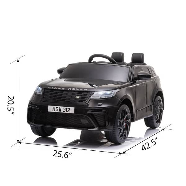 dimension image slide 1 of 3, 12V Licensed Range Rover Kids Ride-On Car, Battery Powered Vehicle w/ Remote Control, LED Lights, Music, Spring Suspension