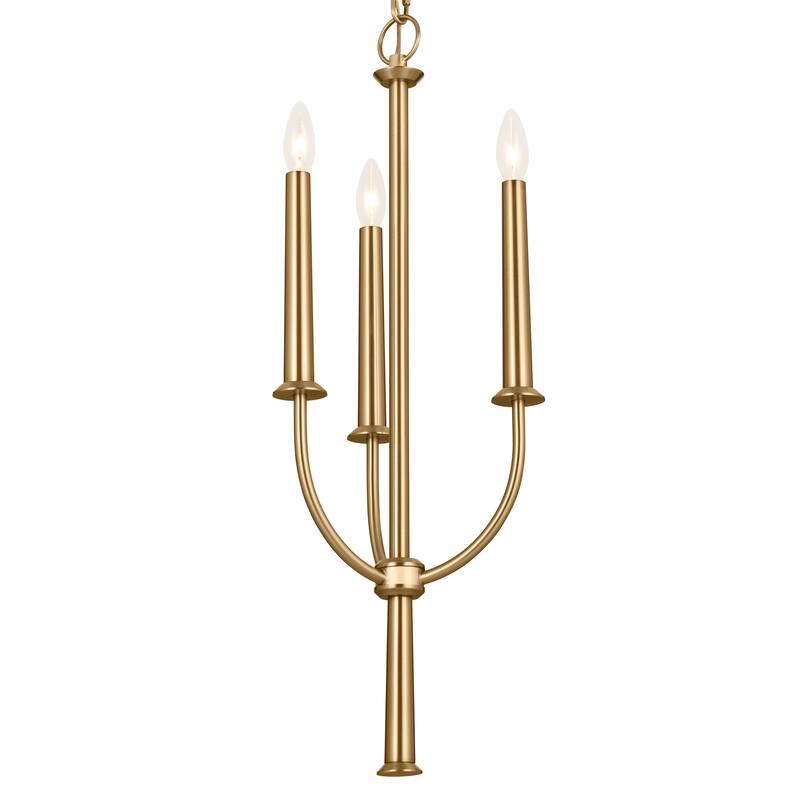 Kichler Lighting Florence 3-Light Brushed Natural Brass Mini Chandelier