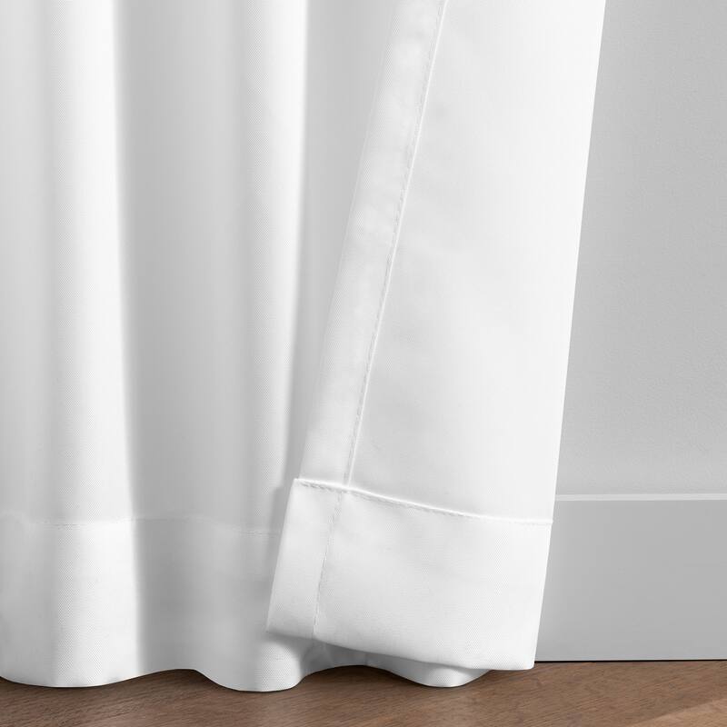 Rhodes Solid Tab-Top Indoor/Outdoor Window Curtain, Set of 2
