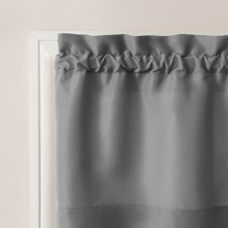 No. 918 Martine Microfiber Semi-Sheer Rod Pocket Kitchen Curtain Valance and Tiers Set