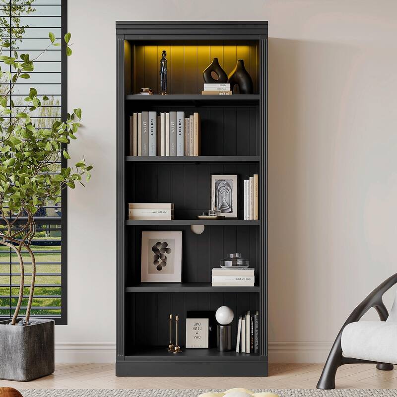 5-Tier Decor Bookshelves with Adjustable Shelves