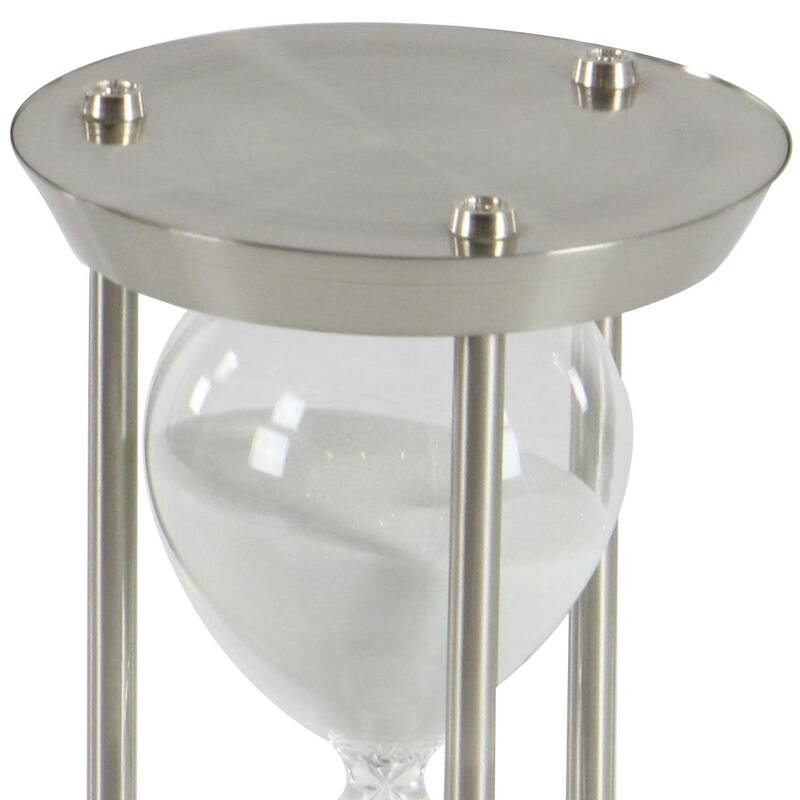 Metal Hourglass Sand Timer - Silver - Roche River Decor