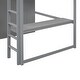 preview thumbnail 6 of 28, Full Size Loft Bed with Wardrobe, Desk, Shelves, Drawers, Grey, Wood Frame