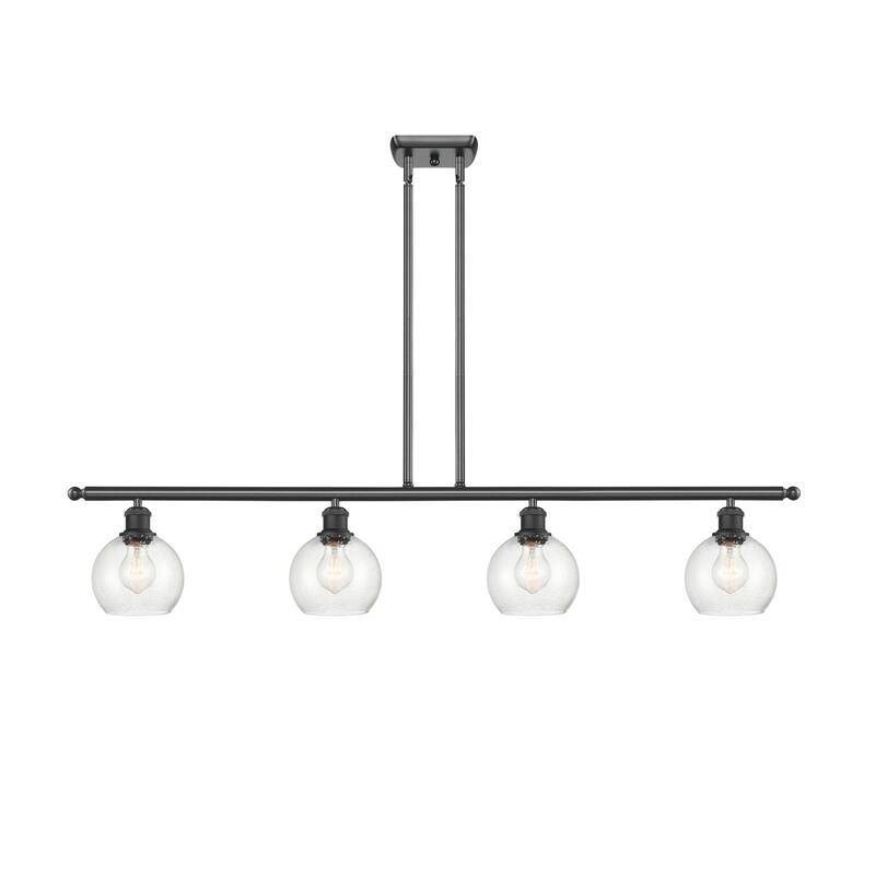 Innovations Lighting 516-4I-9-48 Athens Linear Athens 4 Light 48" Wide - Matte Black / Seedy