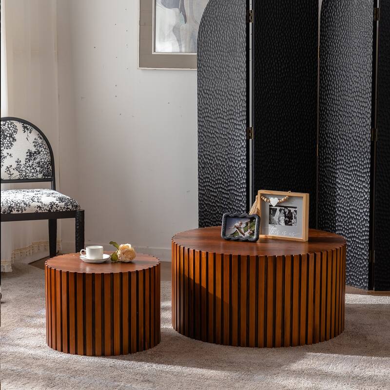 Round Wood Coffee Table