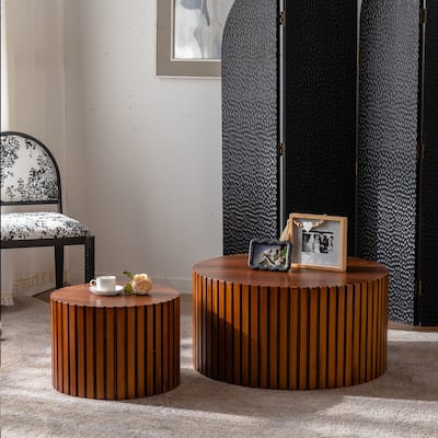 Round Wood Coffee Table