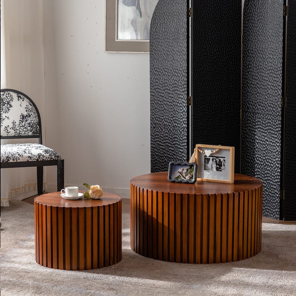 Round Wood Coffee Table