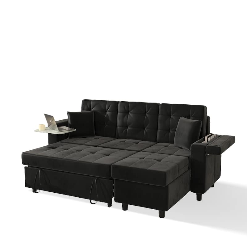 Pocassy Sofa Bed Sleeper Pull Out 4 in 1 Sleeper Sofa Couches with Storage