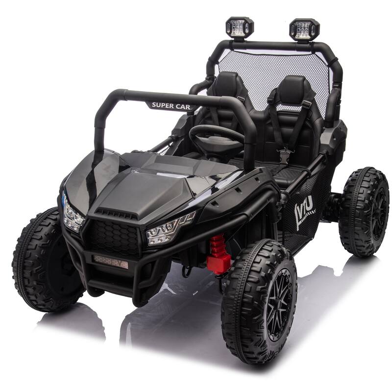 24V Ride On UTV for Kids with Parental Remote, Bluetooth, and LED Lights, 4-Wheel Suspension