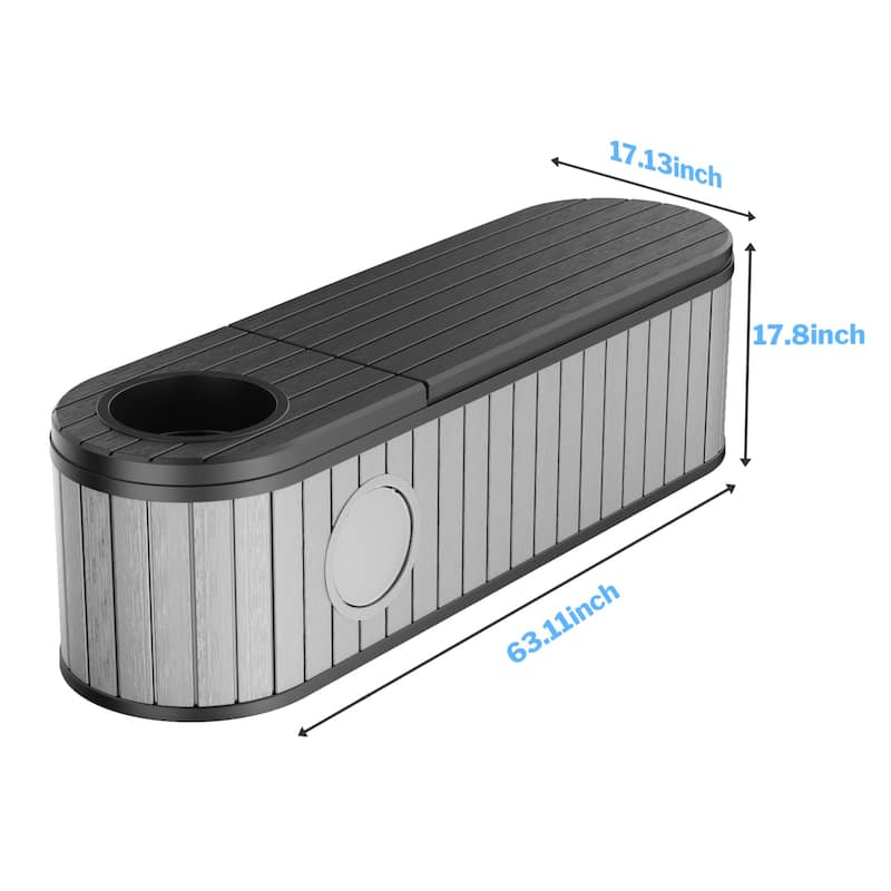 Hidden Cat Tunnel Bench, Living Room Side Table with Storage, Pet Feeding Station and Covert Playhouse