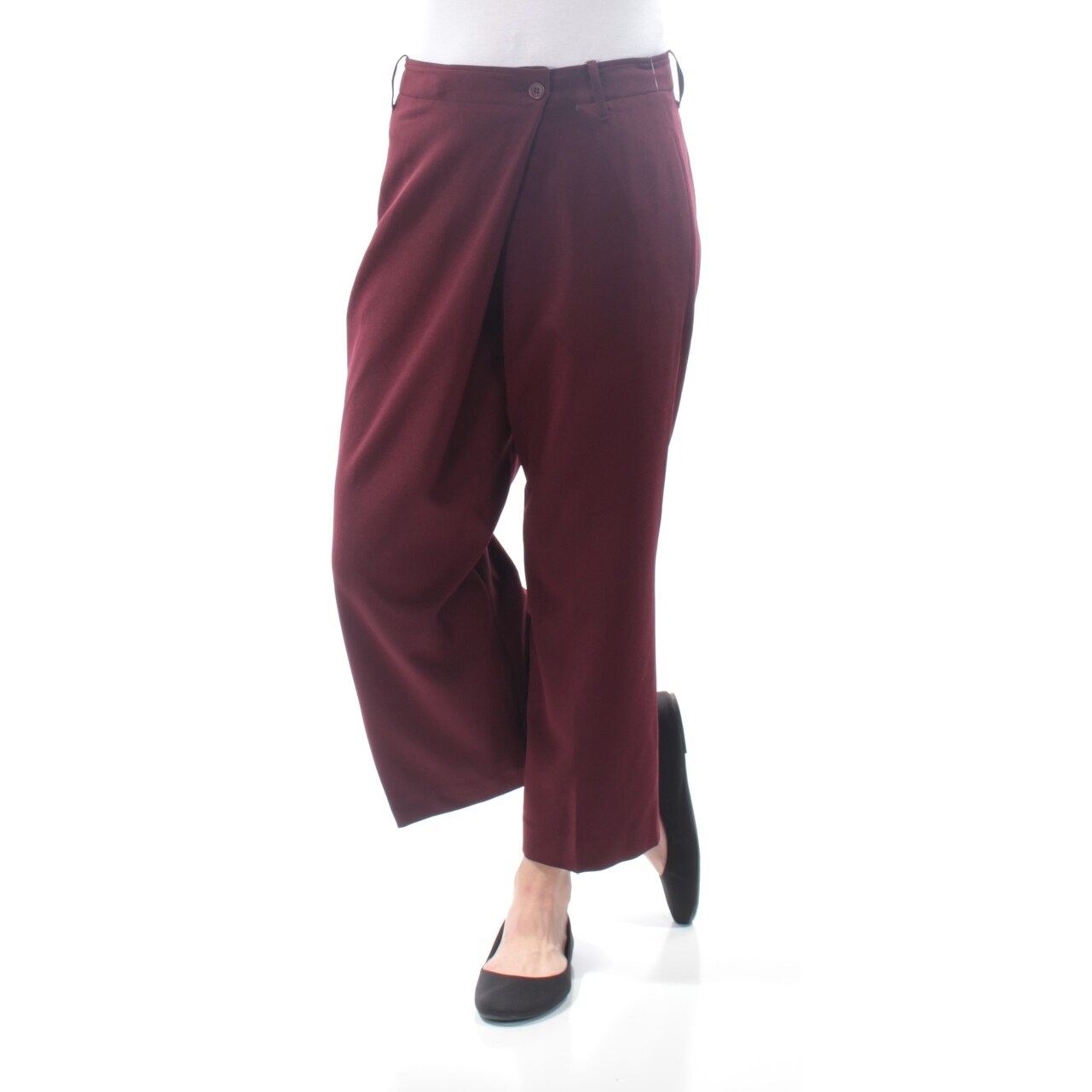 Shop Anne Klein Womens Burgundy Wear To Work Pants Size 4 Overstock 27124816