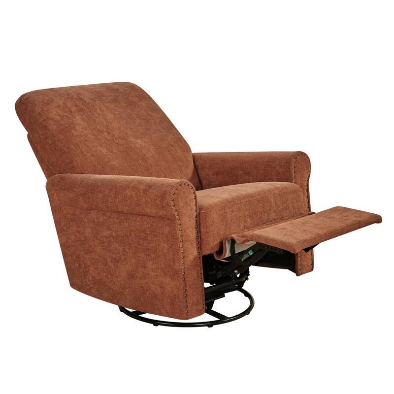 Heido 360 Degree Swivel Glider Manual Recliner Leisure Chair Set of 2