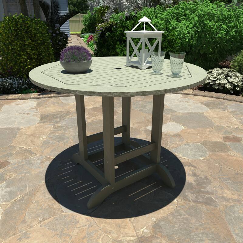 Weatherly 5-piece Outdoor Dining Set - 48" Round Table, Counter-height