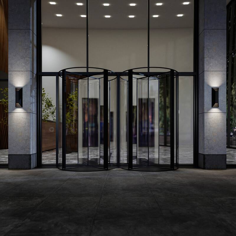 Maglev 10in LED Indoor or Outdoor Wall Light 3-CCT 3000K-3500K-4000K Set to 3000K