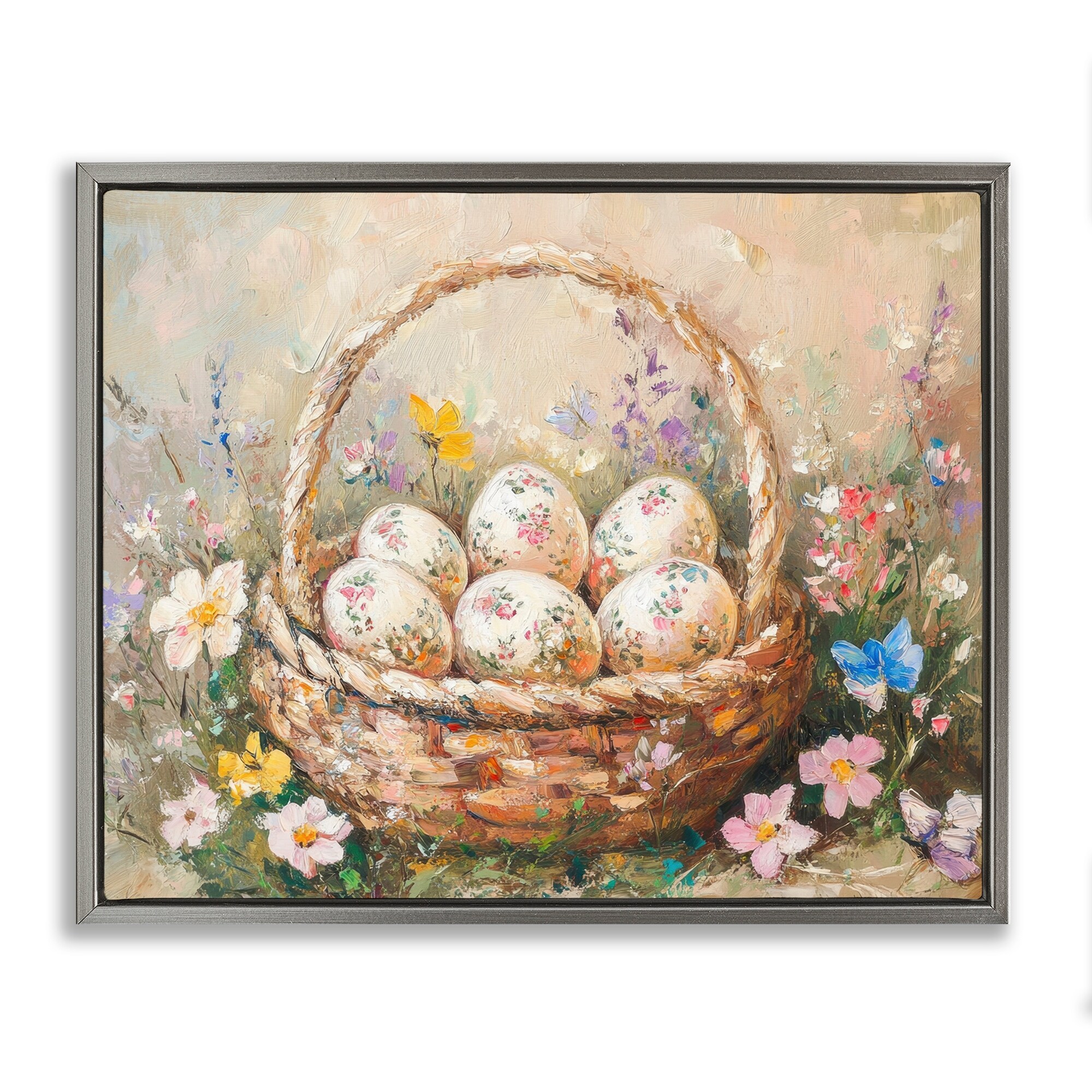 Stupell Traditional Alabaster Floral Bouquet Framed Giclee Art Design By Petal Prints Design