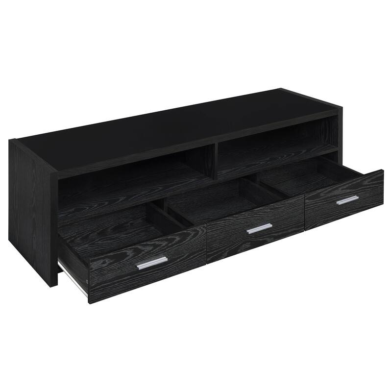 Alton Black Oak 62-inch 3-drawer TV Console