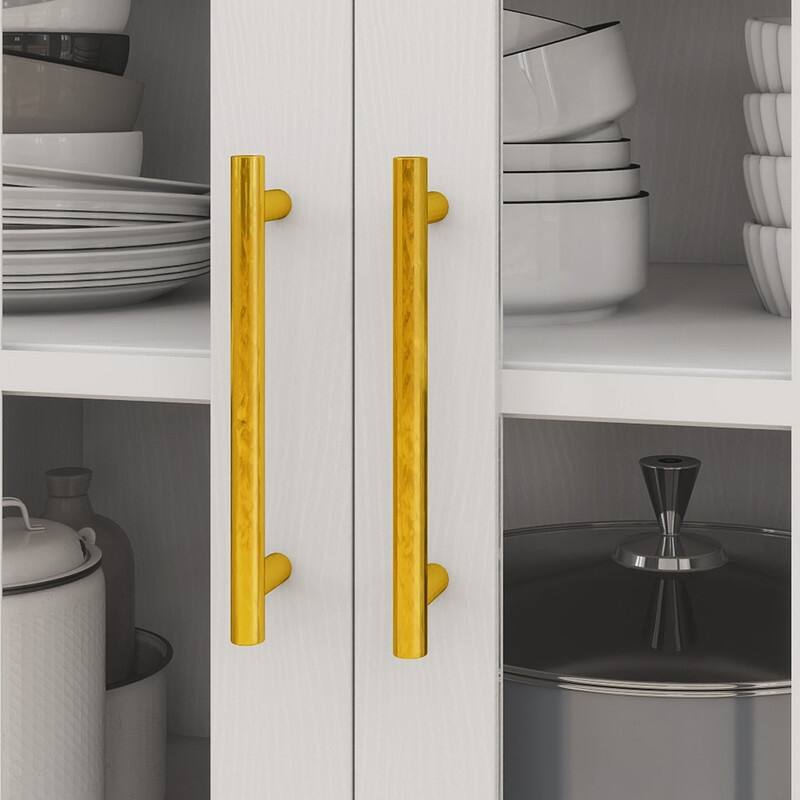 Moasis 71'' Kitchen Pantry Storage Cabinet Microwave Stand Hutch Cabinet with Power Outlet