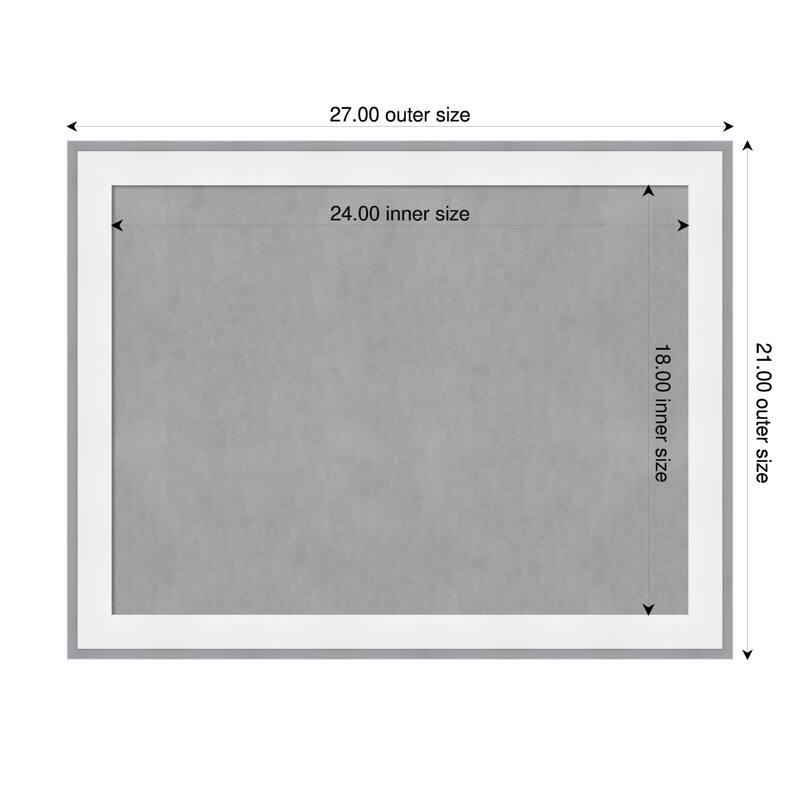 Amanti Art Maya Espresso Silver Framed - 27 x 21 in - Maya White Silver