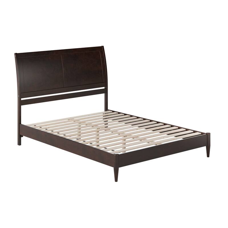 Valencia Solid Wood Low Profile Sleigh Platform Bed