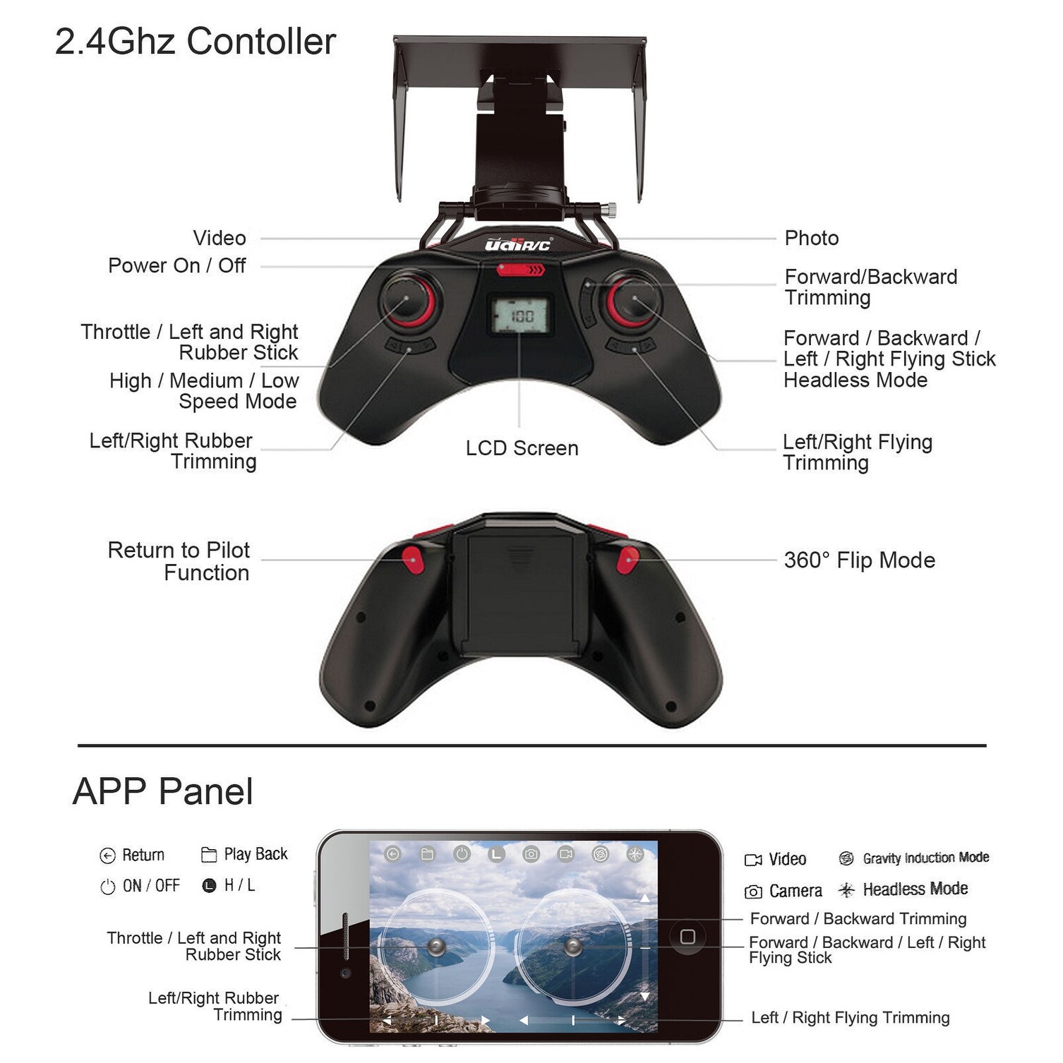 udi rc ufo drone