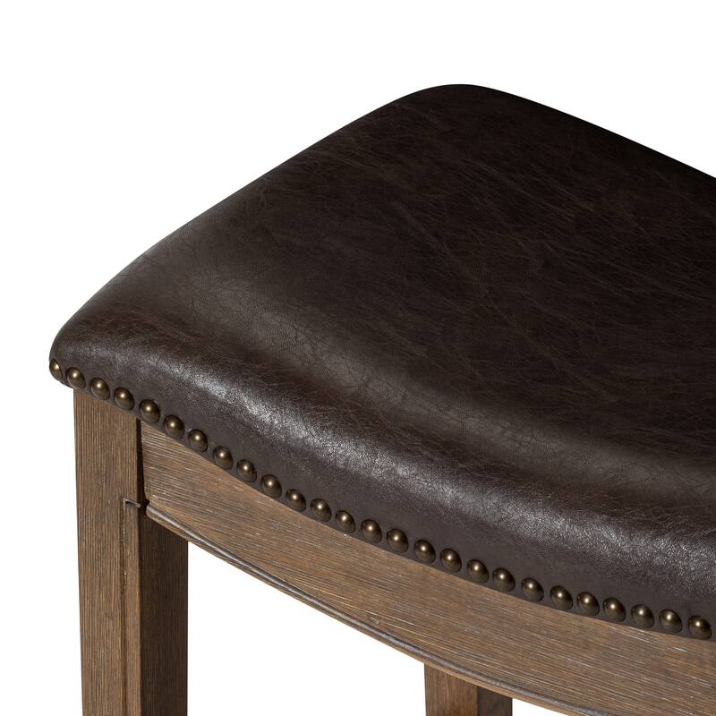 Maven Lane Adrien Saddle Kitchen Dining Stool