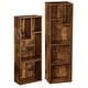 preview thumbnail 22 of 25, VECELO Set of 2 Cube Bookshelves, 3-Tier & 4-Tier Open Storage Shelves with Irregular Cubes for Living Room Bedroom Office