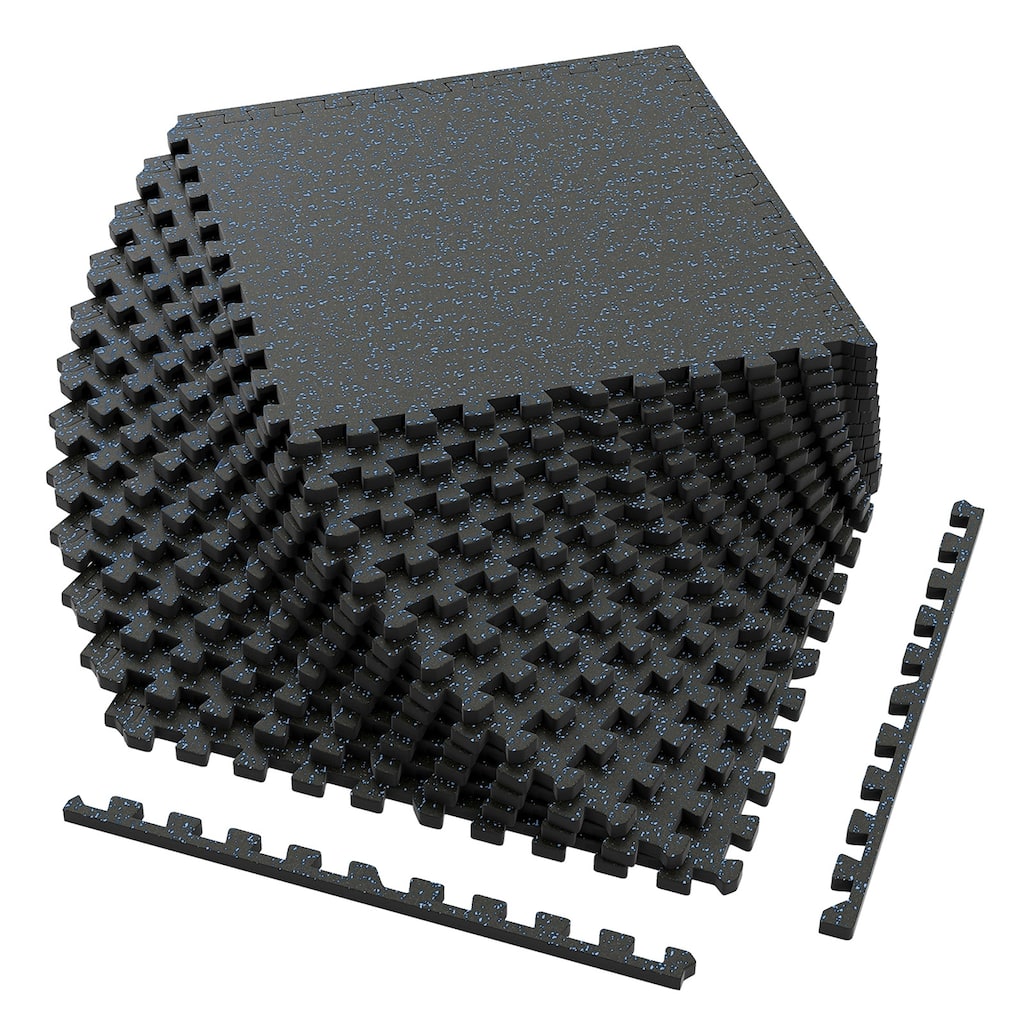 Costway 12/24 PCS 0.79” Thick Rubber Top Exercise Mat 48 Sq Ft