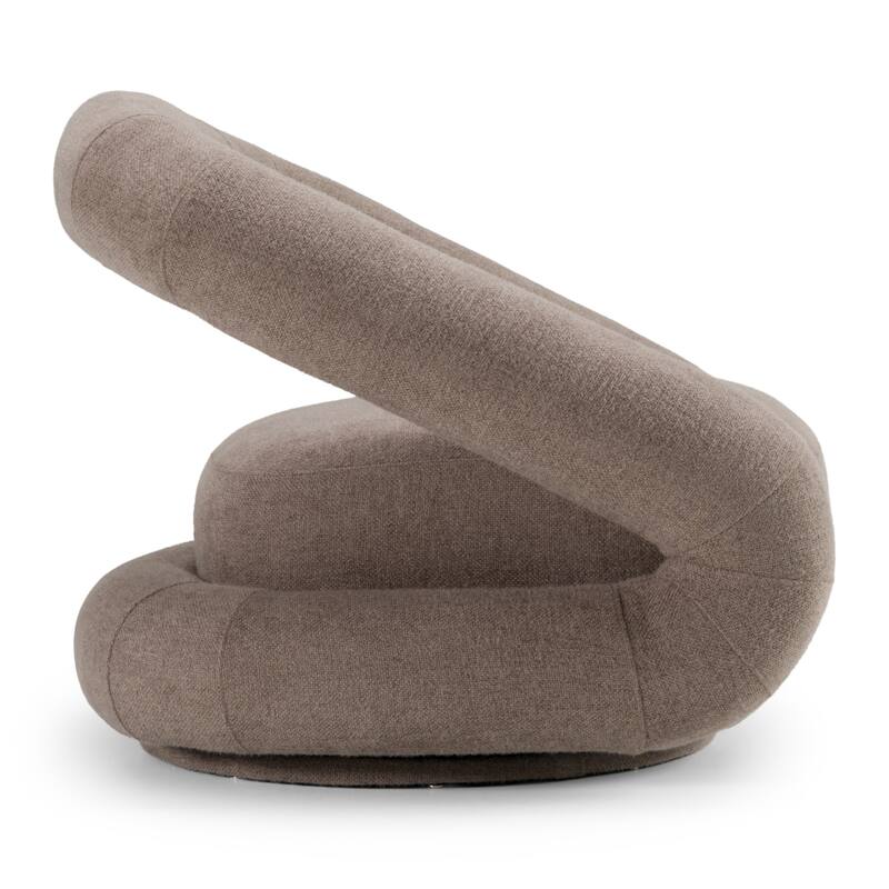 Divani Casa Tony Modern Brown Fabric Swivel Accent Chair