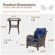 preview thumbnail 61 of 91, Outdoor Patio Furniture Set Brown Wicker Patio Conversation Seating Sets