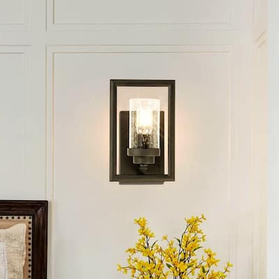 Maxax 1 - Light Dimmable Antique Black Candle Wall Light (Set of 2)