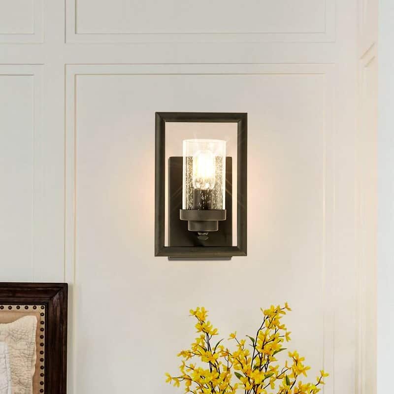 Maxax 1 - Light Dimmable Antique Black Candle Wall Light (Set of 2)
