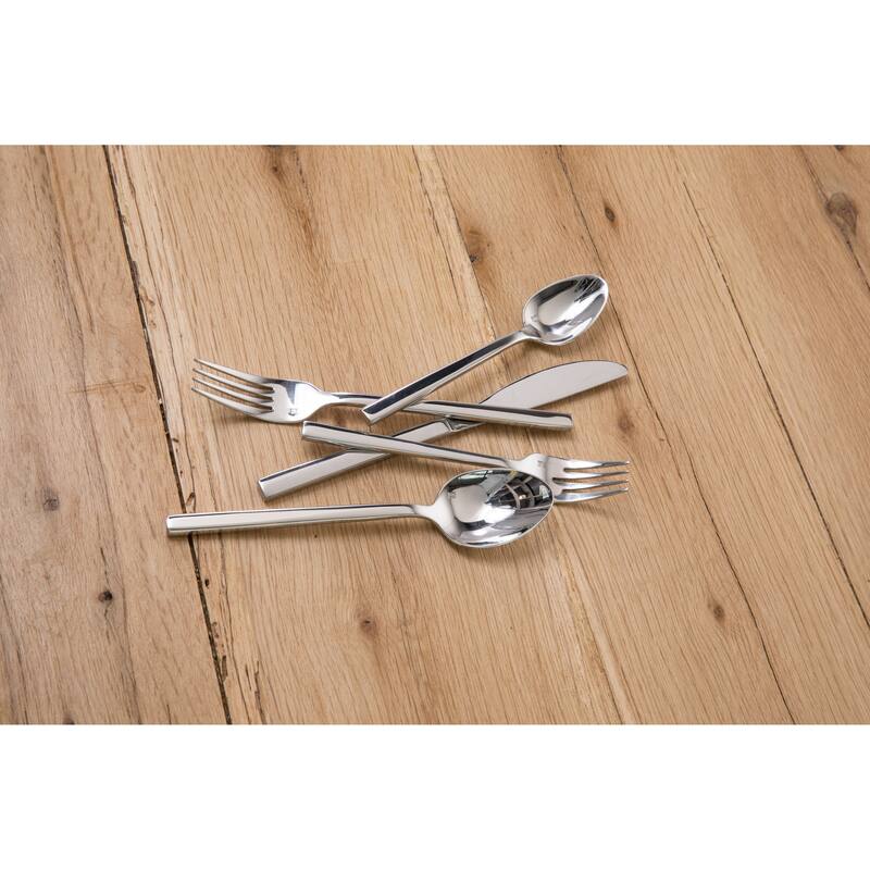 Fortessa Arezzo 18/10 Stainless Steel, 5PC Flatware Set (Service for 1), Silver