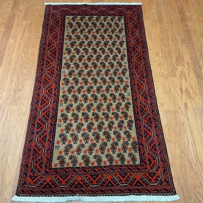 HERAT ORIENTAL Handmade Balouchi Wool Rug - 3'8" x 6'3"