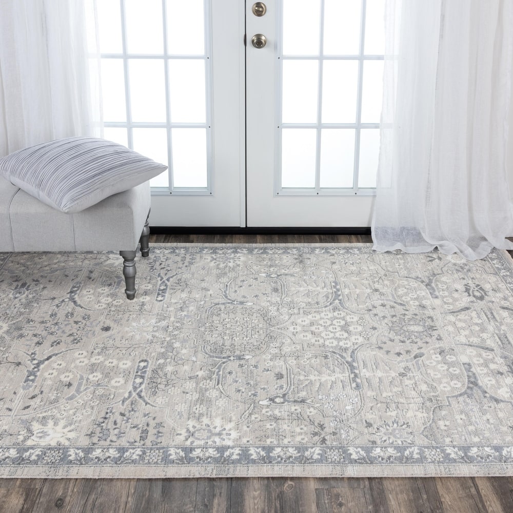 Alora Decor Aurora Grey, Beige, Ivory, and White Classic Wool Blend Rug