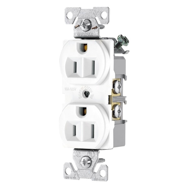 Shop Cooper Wiring Devices 20amp Gray Duplex Electrical Outlet At