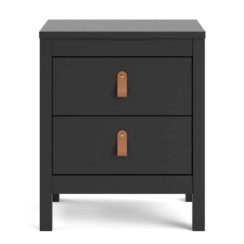 Two-Tone Distressed White and Oak 1-Door Nightstand - Farmhouse Style Bedside Organizer