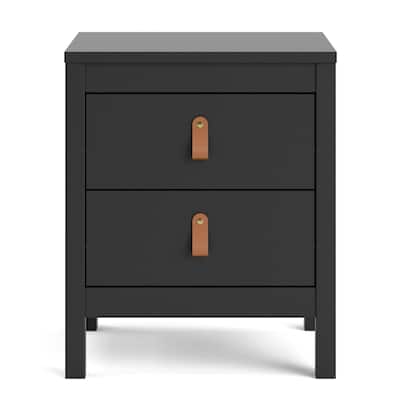 Two-Tone Distressed White and Oak 1-Door Nightstand - Farmhouse Style Bedside Organizer