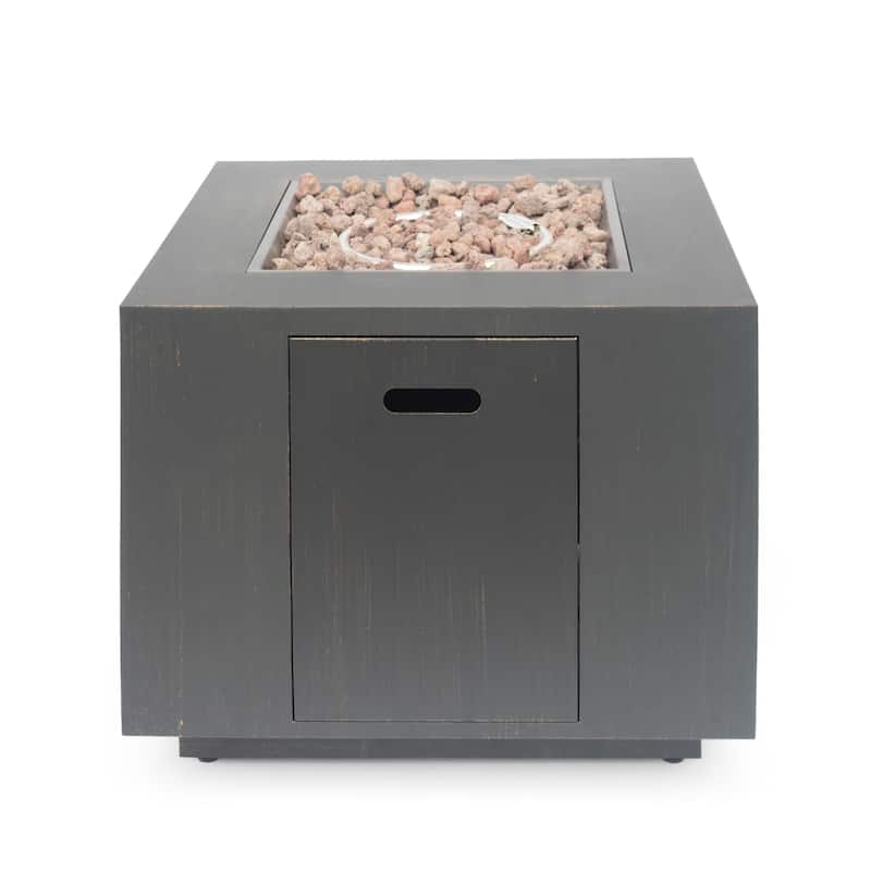 Wellington Outdoor 33-Inch Square Fire Pit by Christopher Knight Home - 33.00" W x 33.00" D x 24.00" H