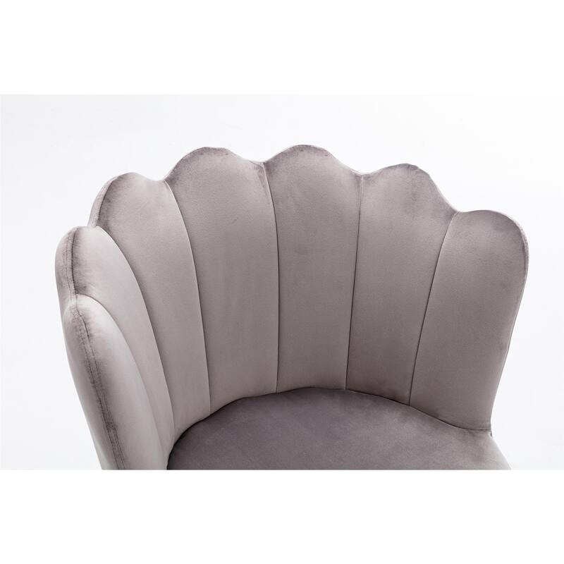 Merax Swivel Velvet Shell Chair for Living Room
