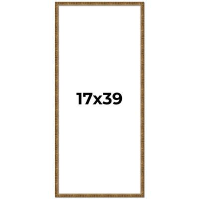 17x39 Frame Gold Kingsley Distressed Solid Wood Picture Frame Width