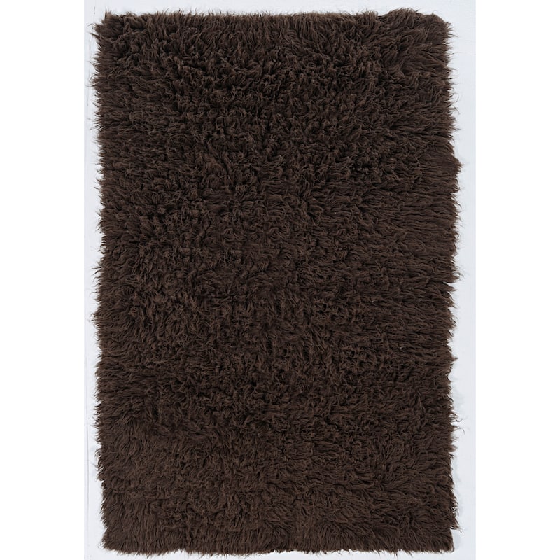 Linon Flokati Super Heavy Cocoa Area Rug (9' x 12') - 9' x 12'